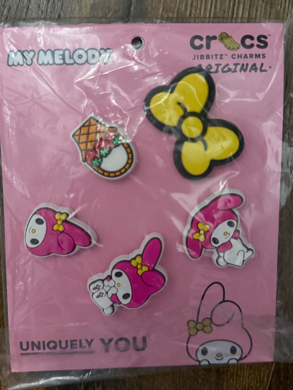 My Melody - Pink & Yellow Kids Shoe Charms - Cute Cartoon Accessories - Picture 2 of 4